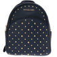 Elegant Leather ABBEY Backpack in Navy Blue - SEHABRANDS