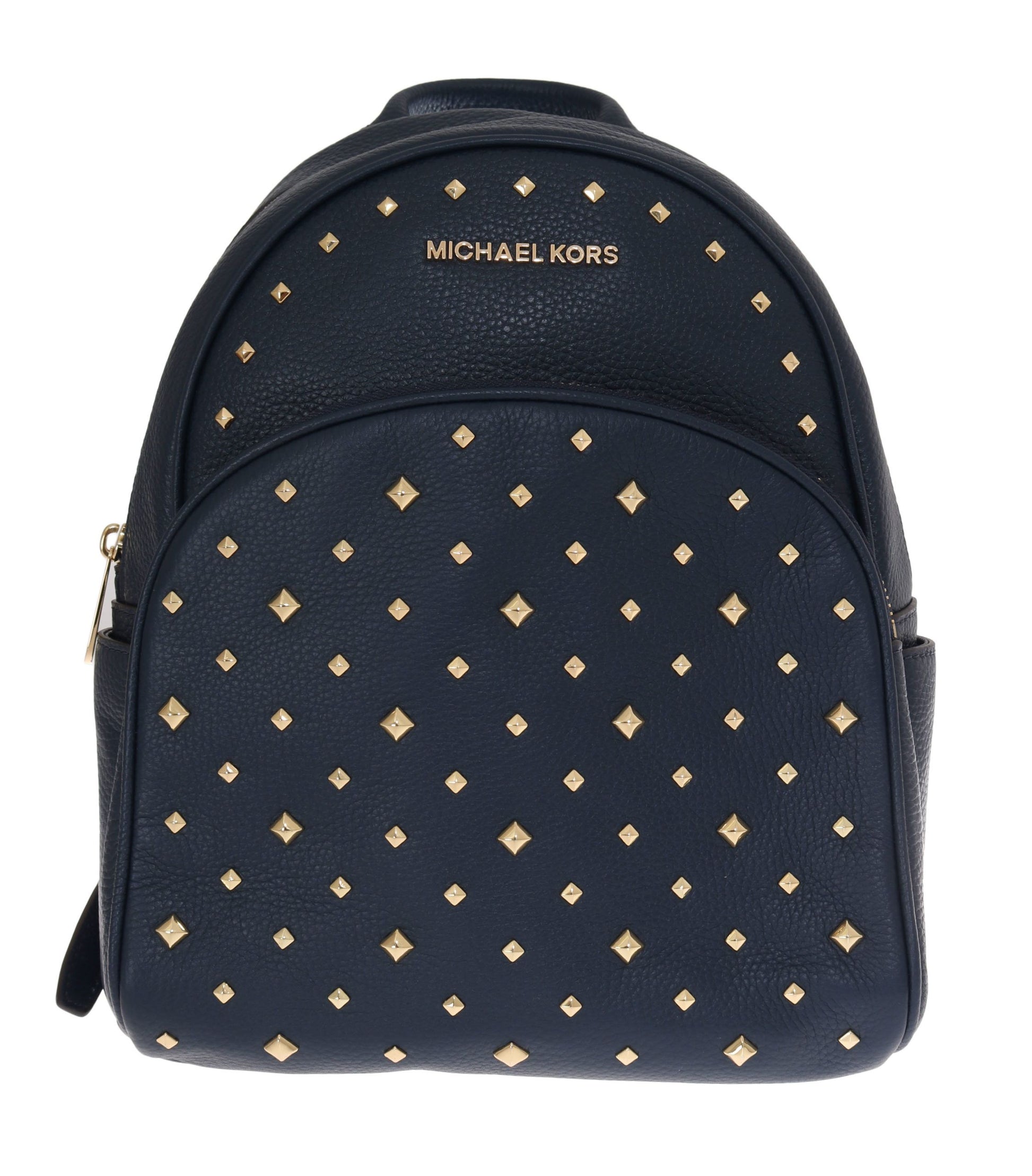 Elegant Leather ABBEY Backpack in Navy Blue - SEHABRANDS