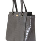 Chic Elissa Gray Leather Handbag - SEHABRANDS