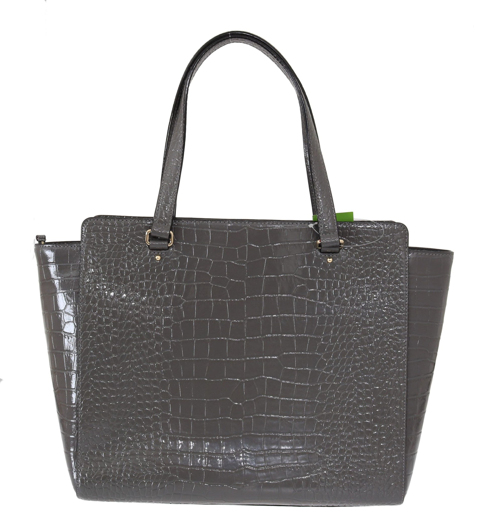 Chic Elissa Gray Leather Handbag - SEHABRANDS