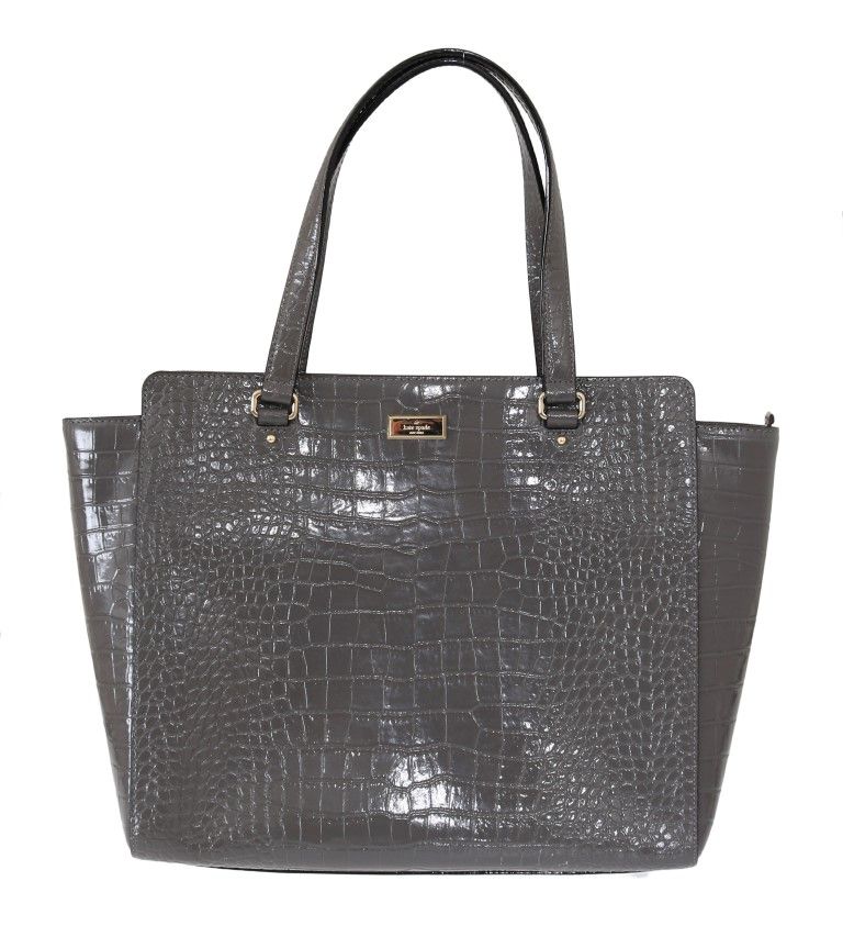 Chic Elissa Gray Leather Handbag - SEHABRANDS