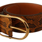 Dolce & Gabbana Elegant Python Skin Leather Belt