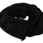 Dolce & Gabbana Elegance Unleashed Black Wool Scarf