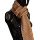 Dolce & Gabbana Elegant Dark Brown Knitted Scarf