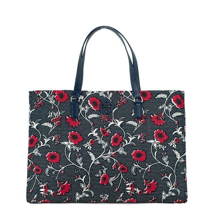 Medium Nylon Retro Batik Print Shoulder Tote Handbag - SEHABRANDS