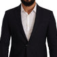 Elegant Single Breasted Black Jacket - SEHABRANDS