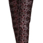 High Waist Jacquard Flared Cropped Trousers - SEHABRANDS