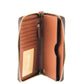 Jet Set Large Brown Signature PVC Flat Multifunction Wrist Wallet - SEHABRANDS