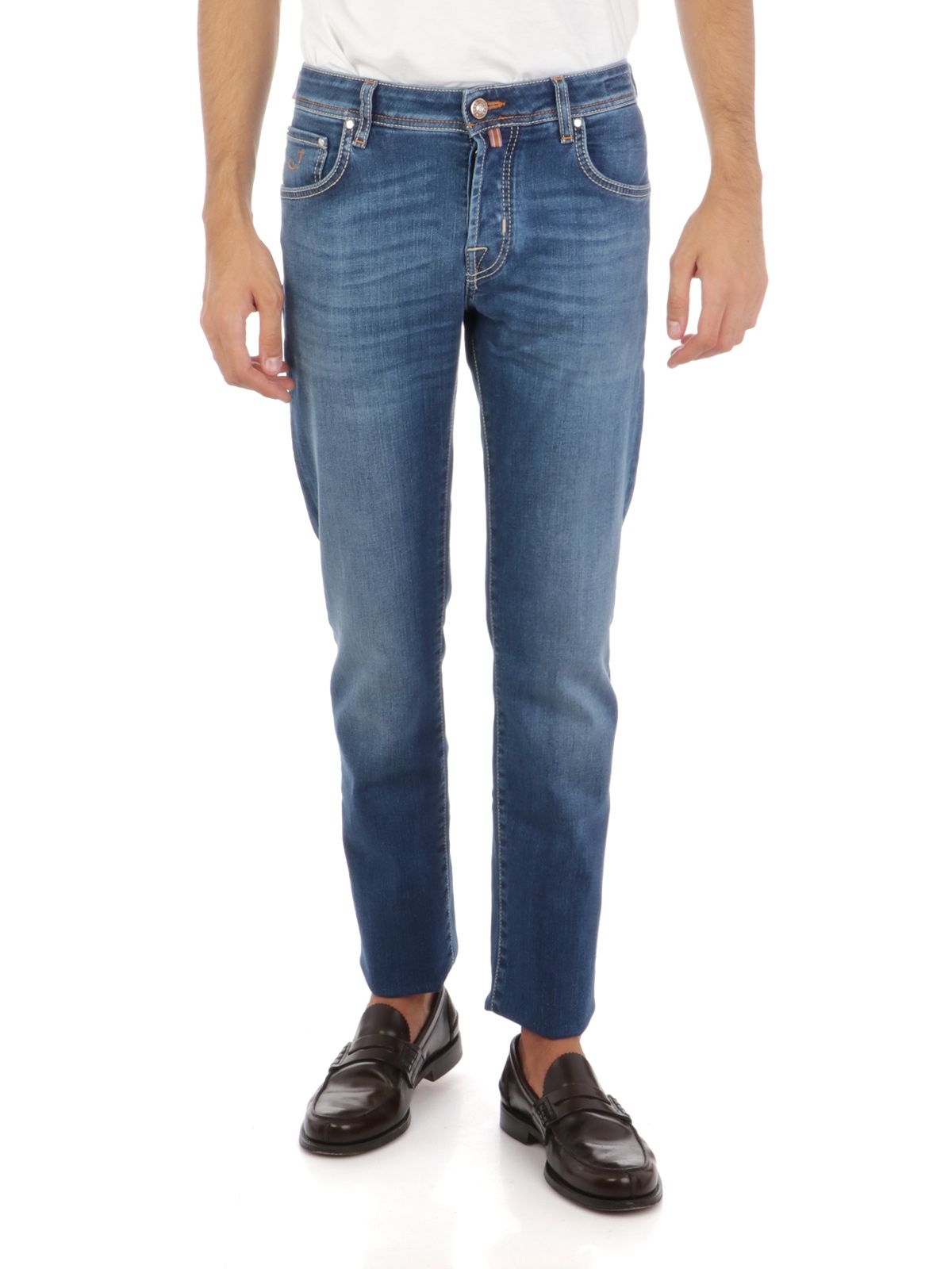 Blue Cotton Slim Men Jeans - SEHABRANDS