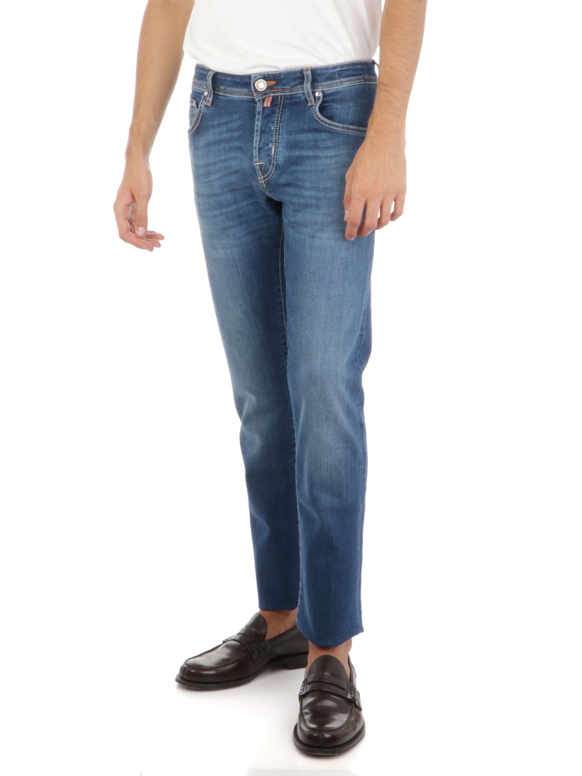 Blue Cotton Slim Men Jeans - SEHABRANDS