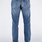 Elegant Medium Wash Men's Cotton Jeans - SEHABRANDS