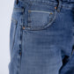 Elegant Medium Wash Men's Cotton Jeans - SEHABRANDS