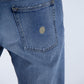 Elegant Medium Wash Men's Cotton Jeans - SEHABRANDS