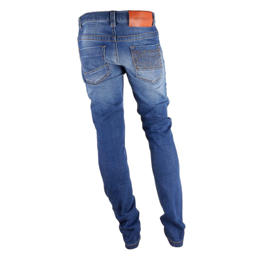 Sleek Dark Blue Regular Fit Jeans - SEHABRANDS