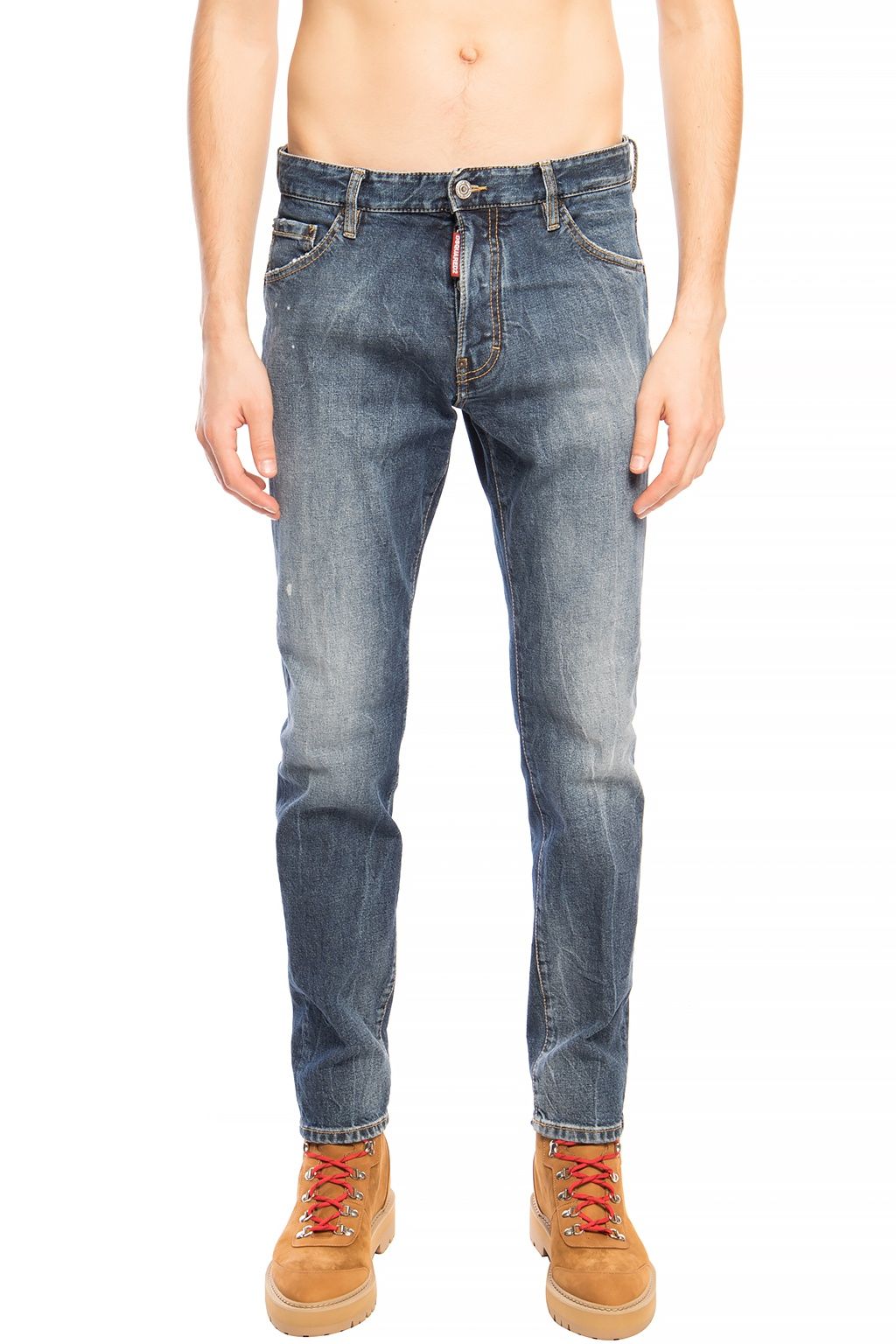 Navy Distressed 'Cool Guy Jean' Denim Pants - SEHABRANDS