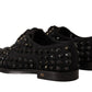 Dolce & Gabbana Elegant Gros Grain Lace-Up Jeweled Flats