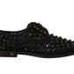 Dolce & Gabbana Elegant Gros Grain Lace-Up Jeweled Flats