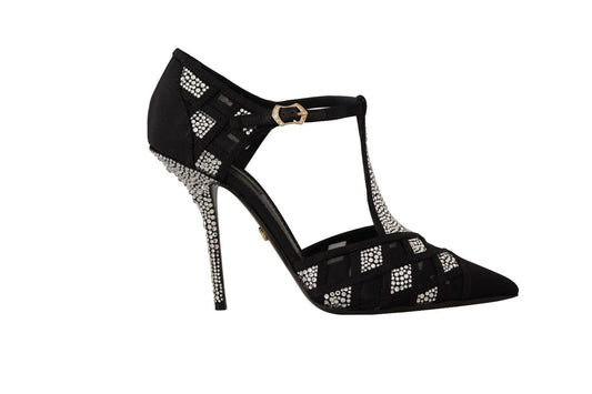 Dolce & Gabbana Elegant Crystal-Embellished Suede Pumps