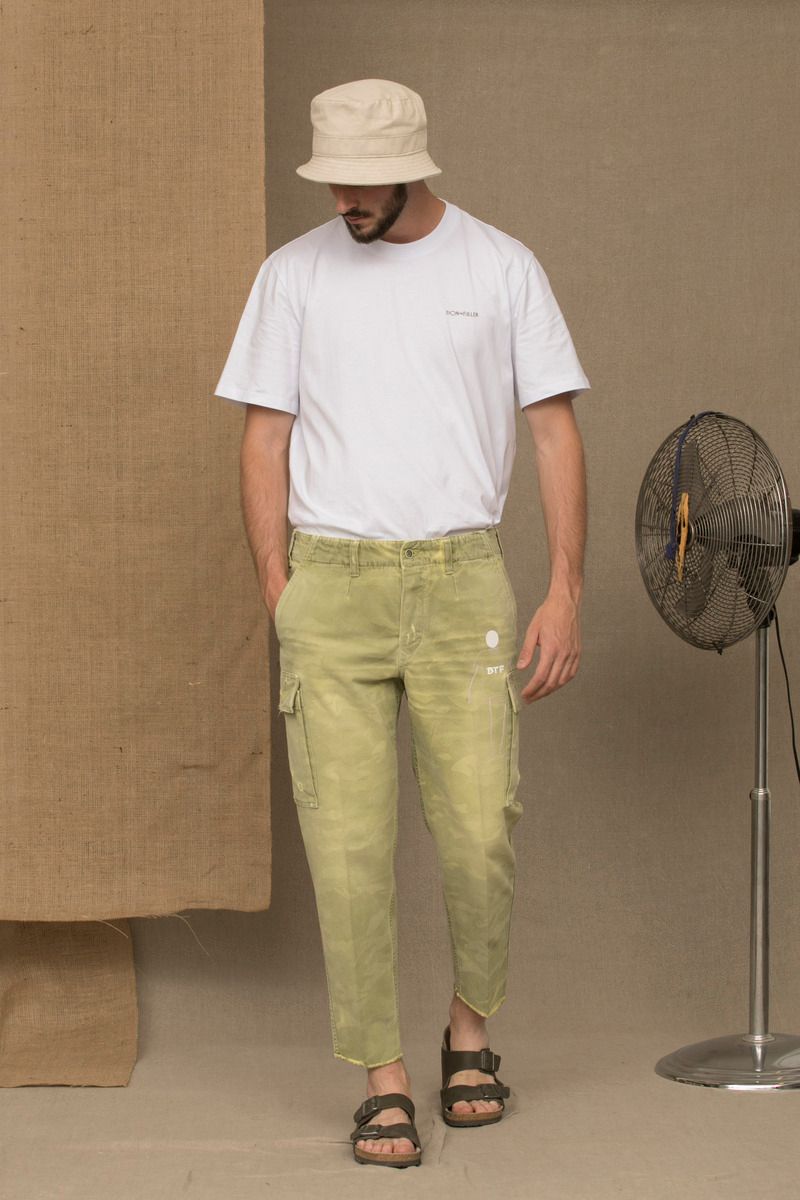 Green Cotton Men Jeans - SEHABRANDS