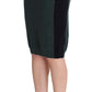 Emerald Elegance Wool-Blend Pencil Skirt - SEHABRANDS