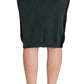 Emerald Elegance Wool-Blend Pencil Skirt - SEHABRANDS