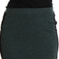 Emerald Elegance Wool-Blend Pencil Skirt - SEHABRANDS