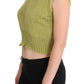 Elegant Green Sleeveless Vest Sweater - SEHABRANDS