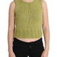 Chic Green Knitted Sleeveless Vest Sweater - SEHABRANDS