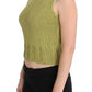 Chic Green Knitted Sleeveless Vest Sweater - SEHABRANDS