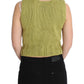 Chic Green Knitted Sleeveless Vest Sweater - SEHABRANDS