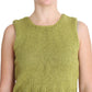 Chic Green Knitted Sleeveless Vest Sweater - SEHABRANDS