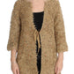 Elegant Beige Sweatercoat Cape - SEHABRANDS