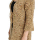 Elegant Beige Sweatercoat Cape - SEHABRANDS