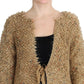 Elegant Beige Sweatercoat Cape - SEHABRANDS