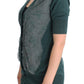 Elegant Green Lace Cardigan Sweater - SEHABRANDS