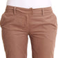 Chic Brown Cropped Corduroy Pants - SEHABRANDS