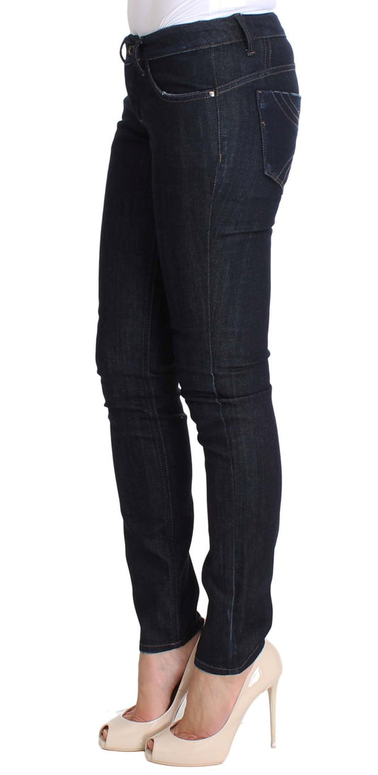 Chic Slim Fit Skinny Blue Jeans - SEHABRANDS