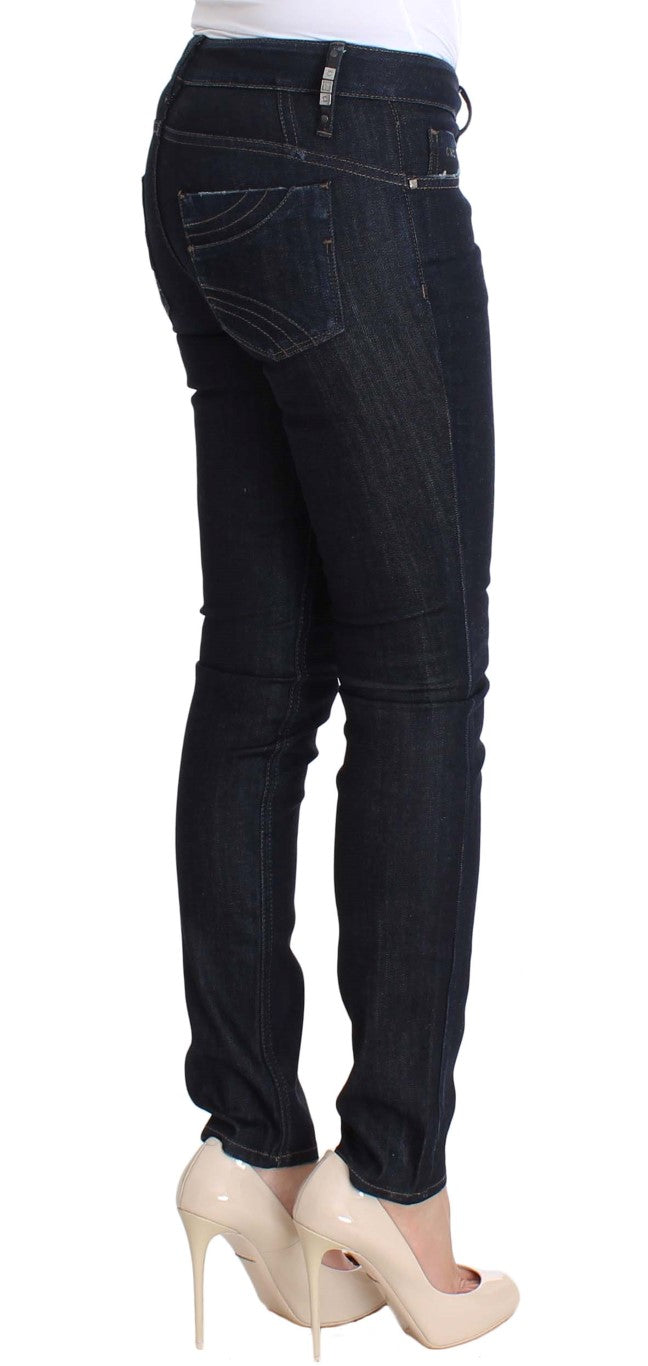 Chic Slim Fit Skinny Blue Jeans - SEHABRANDS