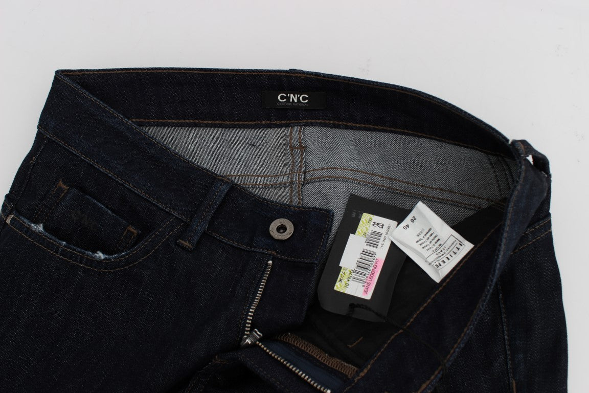 Chic Slim Fit Skinny Blue Jeans - SEHABRANDS