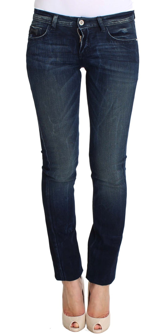 Chic Slim Fit Skinny Blue Jeans - SEHABRANDS