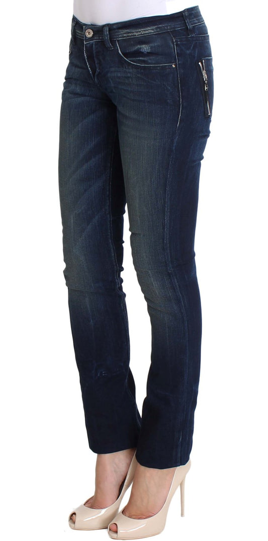 Chic Slim Fit Skinny Blue Jeans - SEHABRANDS