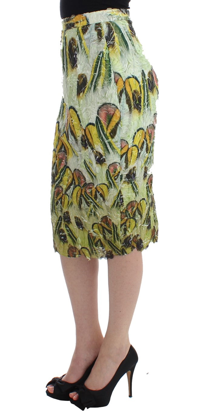 Vibrant Silk Blend Pencil Skirt - SEHABRANDS