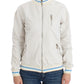 Elegant White Zip Cardigan - SEHABRANDS