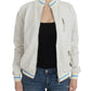 Elegant White Zip Cardigan - SEHABRANDS