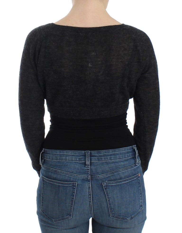 Chic Cropped Alpaca Wool Sweater - SEHABRANDS