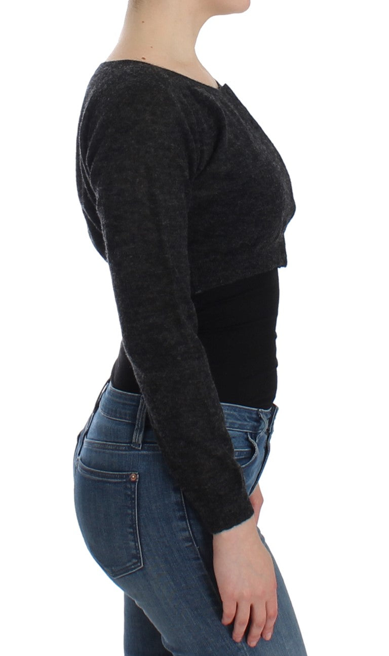 Chic Cropped Alpaca Wool Sweater - SEHABRANDS