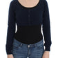 Chic Cashmere-Blend Cropped Sweater in Blue - SEHABRANDS