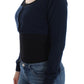 Chic Cashmere-Blend Cropped Sweater in Blue - SEHABRANDS