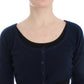 Chic Cashmere-Blend Cropped Sweater in Blue - SEHABRANDS