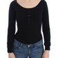 Chic Cropped Black Wool-Cashmere Sweater - SEHABRANDS